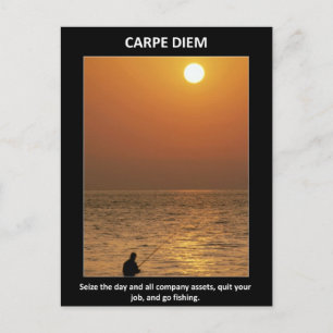 Funny Carpe Diem Seize Der Tag Postkarte