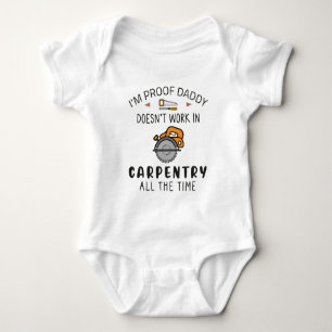 Funny Carpenter Daddy Woodworker Baby Carpentry Strampler