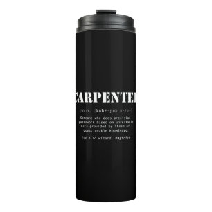 Funny Carpenter Geschenk - Wörterbuchdefinition Thermosbecher