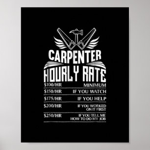 Funny Carpenter Holzbearbeitung Großes Geschenk V Poster
