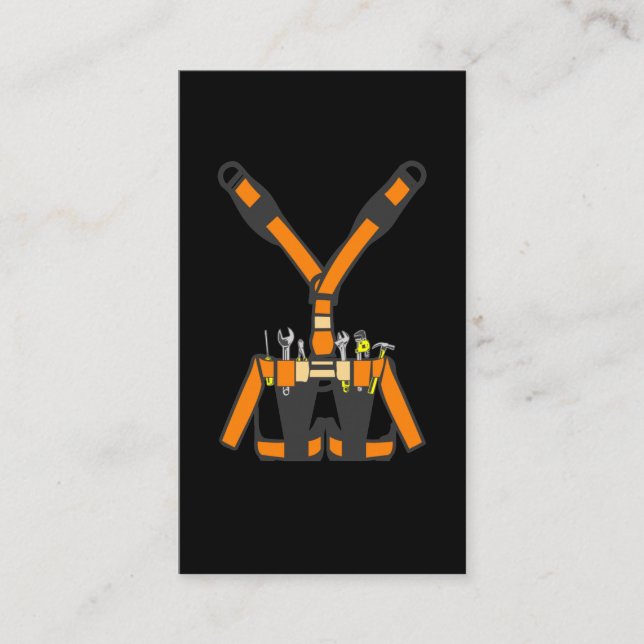 Funny Carpenter Tool Belt Handwerker Woodworker Visitenkarte (Vorderseite)