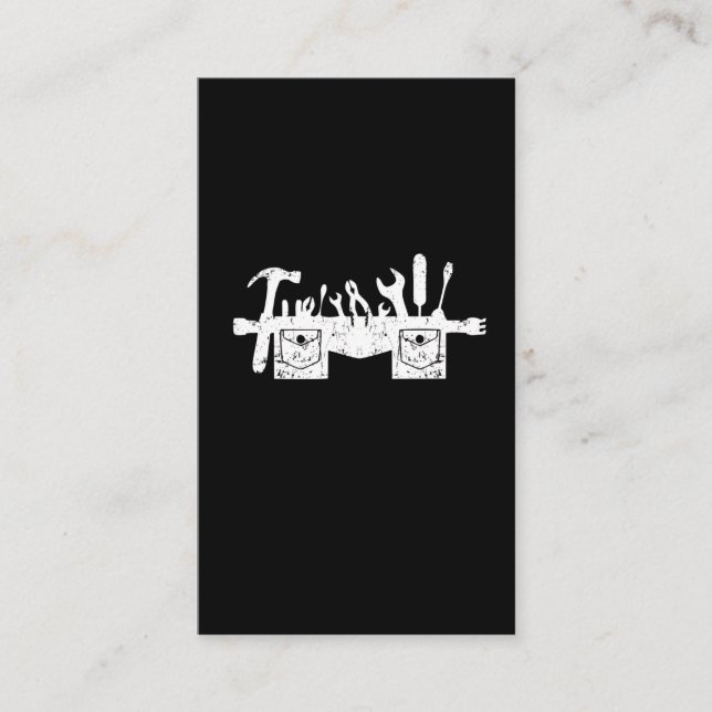  Funny Carpenter Tool Gürtel Handyman Workshop Fun Visitenkarte (Vorderseite)