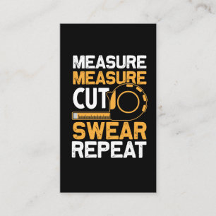 Funny Carpenter und Handwerker Vater Joke Visitenkarte