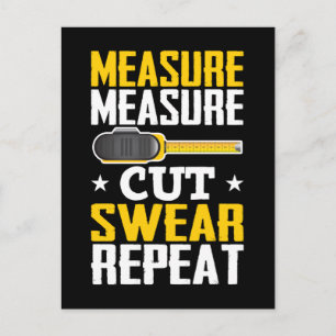 Funny Carpenter Woodworking Joke Handyman Postkarte