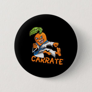 Funny Carrate Karrot Karate Mail Martial Arts Mart Button