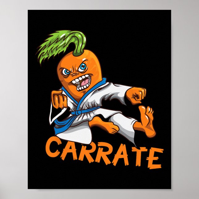 Funny Carrate Karrot Karate Mail Martial Arts Mart Poster (Vorne)