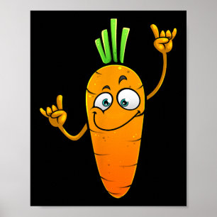 Funny Carrot Designs für Kinder Erwachsene Wurzeln Poster
