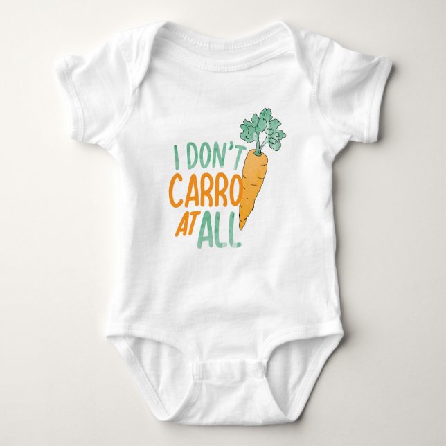 Funny Carrot Pun Art Food Jokes Carrot Art Design Baby Strampler (Vorderseite)