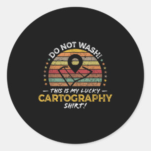 Funny Cartograph, Map Maker Quote Graphic Runder Aufkleber