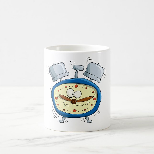 Funny Cartoon Alarm Uhr Quirky Weckte auf Kaffeetasse (Von Creator hochgeladen)