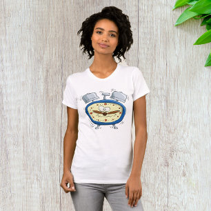 Funny Cartoon Alarm Uhr Quirky Weckte auf T-Shirt