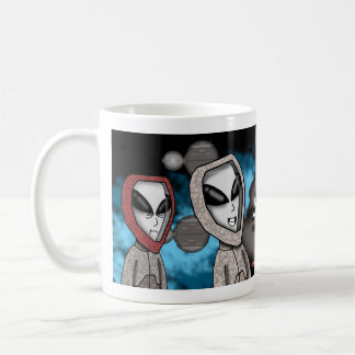 Funny Cartoon Alien Mug | Adorable Sci-Fi  Kaffeetasse