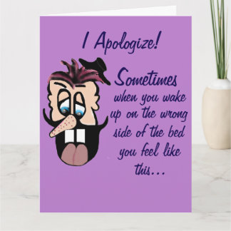 Funny Cartoon Apology Karte