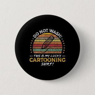 Funny Cartoon Artist, Cartoon Zeichenketten Zitats Button