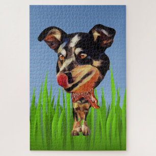 Funny Cartoon Australian Cattle Dog 1014 PC Puzzle