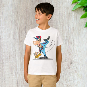 Funny Cartoon Baseball Pitcher Tauchen T-Shirt