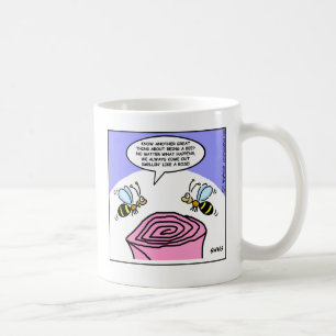 Funny Cartoon Bienen riechen wie ein Rose Gärtner Tasse