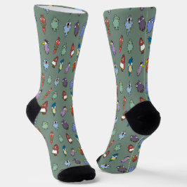 Funny Cartoon Bird Muster Socken