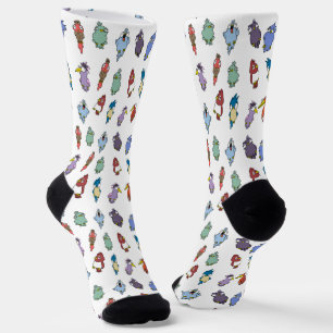 Funny Cartoon Bird Muster Socken