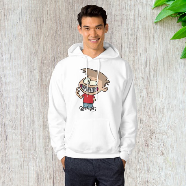Funny Cartoon Boy mit Braces Smile Hoodie (Von Creator hochgeladen)