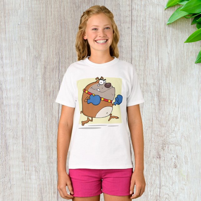 Funny Cartoon Bulldog Boxer Dog T-Shirt (Von Creator hochgeladen)