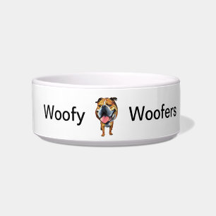 Funny Cartoon Bulldog Dog Bowl Napf