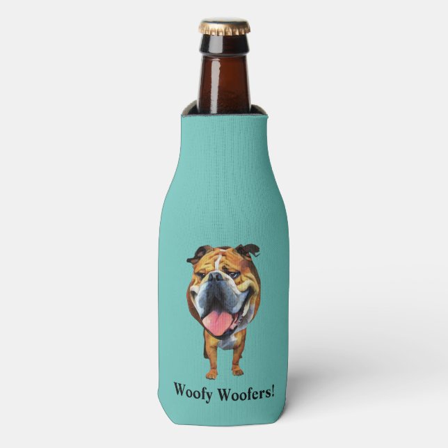 Funny Cartoon Bulldog Flasche Cooler Flaschenkühler (Flaschenvorderseite)