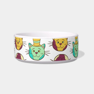 Funny Cartoon Cat Wear Hats Napf