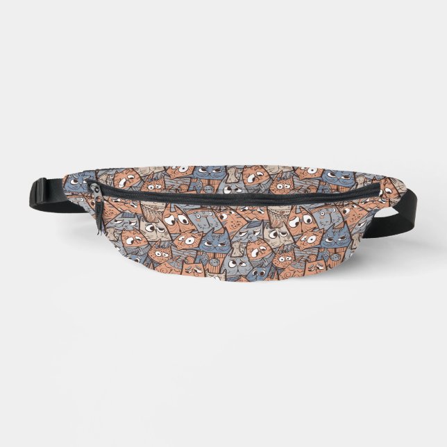 Funny Cartoon Cats Bauchtasche (Vorderseite)