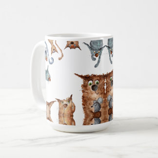 Funny cartoon cats kaffeetasse