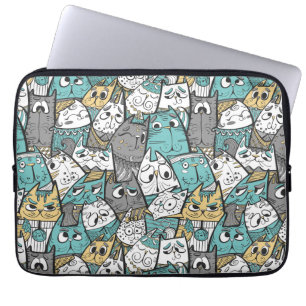 Funny Cartoon Cats Laptopschutzhülle