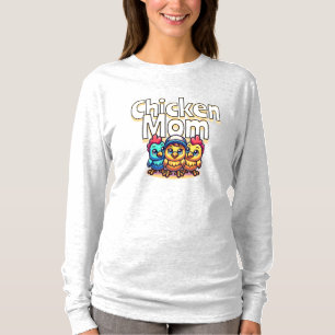 Funny Cartoon Chicks   Mama von Hühnern Personalis T-Shirt
