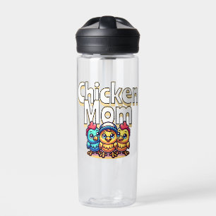 Funny Cartoon Chicks   Mama von Hühnern Personalis Trinkflasche