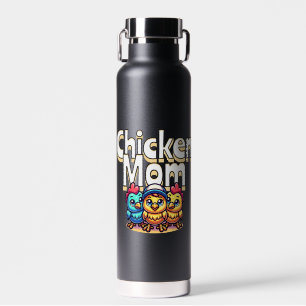 Funny Cartoon Chicks   Mama von Hühnern Personalis Trinkflasche