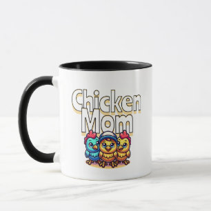 Funny Cartoon Chicks   Mama von Hühnern Tasse