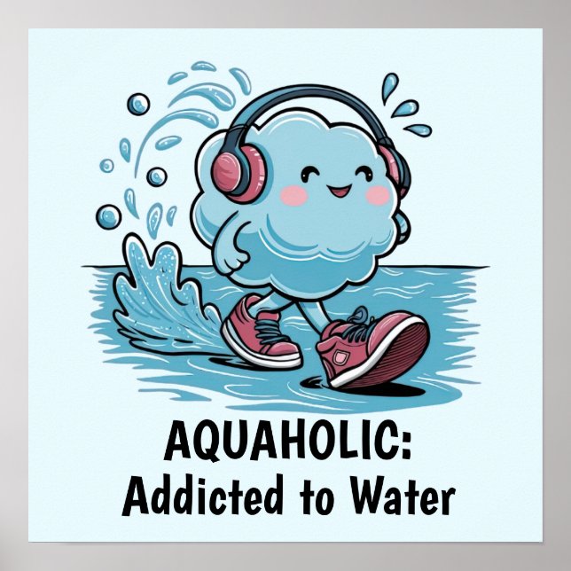 Funny Cartoon Cloud Poster (Vorne)