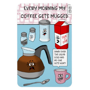 Funny Cartoon Coffee Pub Magnet