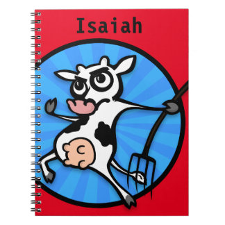 FUNNY CARTOON COW SPIRAL NOTEBOOK NOTIZBLOCK