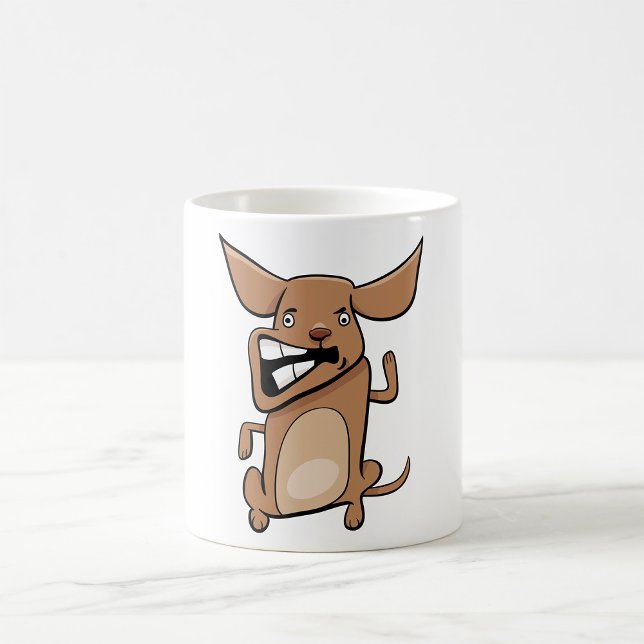 Funny Cartoon Crazy Dog Unglaublich witzig Niedlic Kaffeetasse (Von Creator hochgeladen)