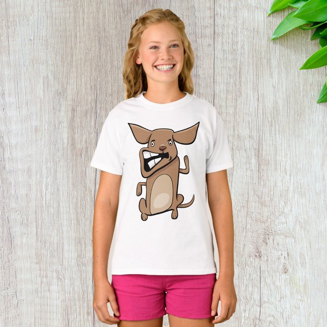 Funny Cartoon Crazy Dog Unglaublich witzig Niedlic T-Shirt (Von Creator hochgeladen)