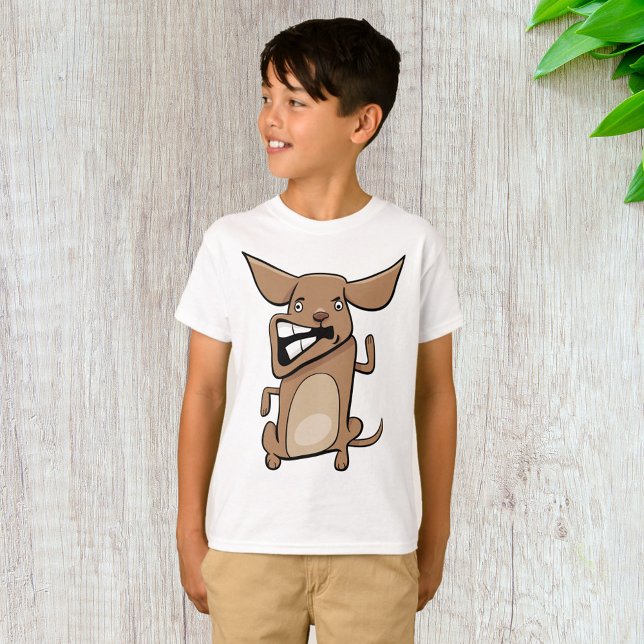 Funny Cartoon Crazy Dog Unglaublich witzig Niedlic T-Shirt (Von Creator hochgeladen)