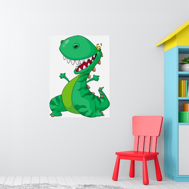 Funny Cartoon Dinosaur Roaring T-Rex Poster (Von Creator hochgeladen)