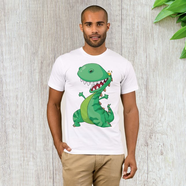 Funny Cartoon Dinosaur Roaring T-Rex T-Shirt (Von Creator hochgeladen)