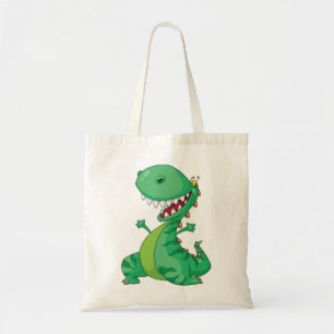 Funny Cartoon Dinosaur Roaring T-Rex Tragetasche