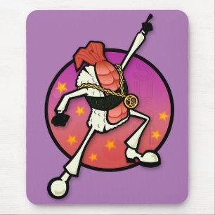 FUNNY CARTOON DISCO SUSHI GRAFIK MOUSE PAD MOUSEPAD
