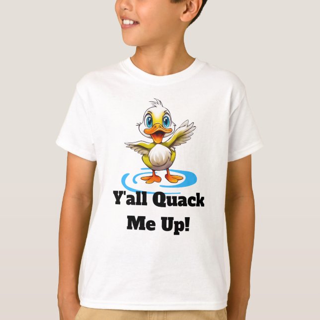 Funny Cartoon Duckling Kids T - Shirt (Vorderseite)