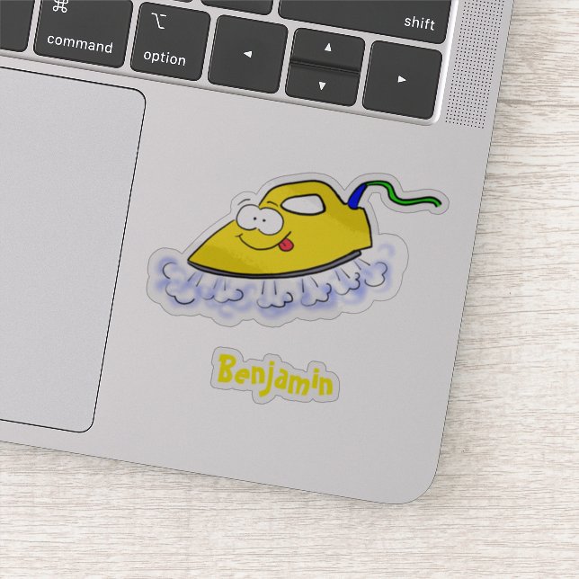 Funny Cartoon Eisen Wäsche Illustration Aufkleber (Detail)