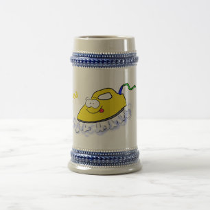 Funny Cartoon Eisen Wäsche Illustration Bierglas