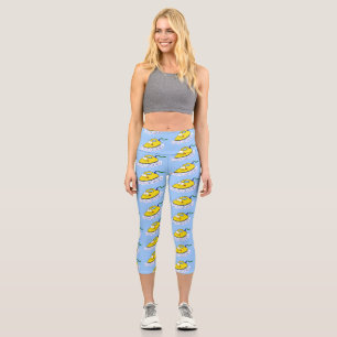 Funny Cartoon Eisen Wäsche Illustration Capri Leggings