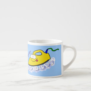 Funny Cartoon Eisen Wäsche Illustration Espressotasse